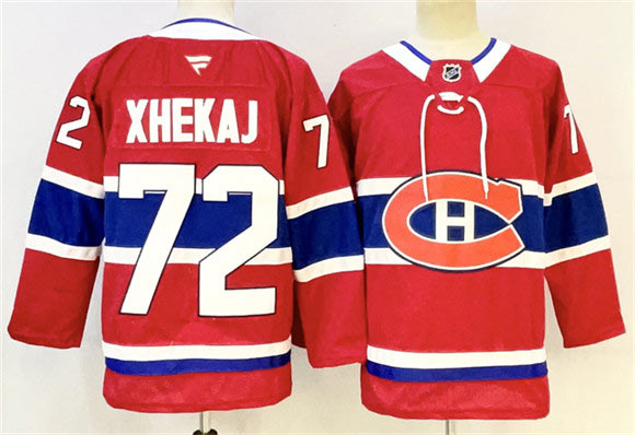 Men's Montreal Canadiens 72 Arber Xhekaj Red 2024 25 Stitched Jersey