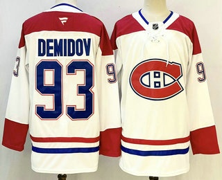 Men's Montreal Canadiens 93 Ivan Demidov White Authentic Jersey