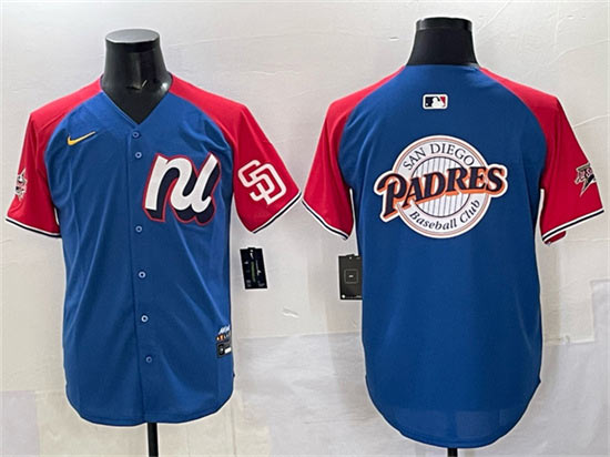 Men's National League San Diego Padres Team Big Logo Blue Red Alternate 2025 All Star Edition Limited Stitched Baseball Jersey