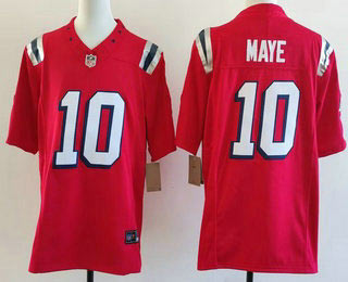 Men's New England Patriots 0 Christian Gonzalez Limited Red Fashion FUSE Vapor Jersey
