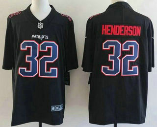 Men's New England Patriots 32 TreVeyon Henderson Limited Black Fashion Vapor Jersey