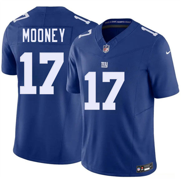 Men's New York Giants 17 Darnell Mooney Blue 2026 F.U.S.E. Vapor Untouchable Limited Football Stitched Jersey