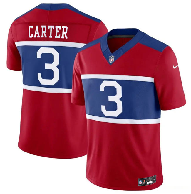 Men's New York Giants 3 Abdul Carter Red 2026 Alternate Vapor F.U.S.E. Limited Stitched Football Jersey