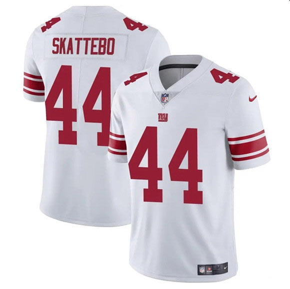 Men's New York Giants 44 Cam Skattebo White 2025 Draft Vapor Untouchable Limited Football Stitched Jersey