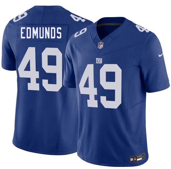 Men's New York Giants 49 Tremaine Edmunds Blue 2026 F.U.S.E. Vapor Untouchable Limited Football Stitched Jersey