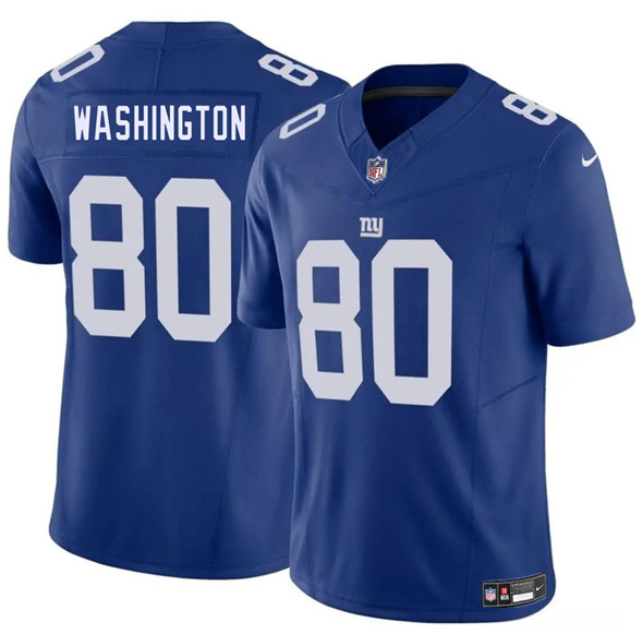 Men's New York Giants 80 Montrell Washington Blue 2025 F.U.S.E. Vapor Untouchable Limited Football Stitched Jersey