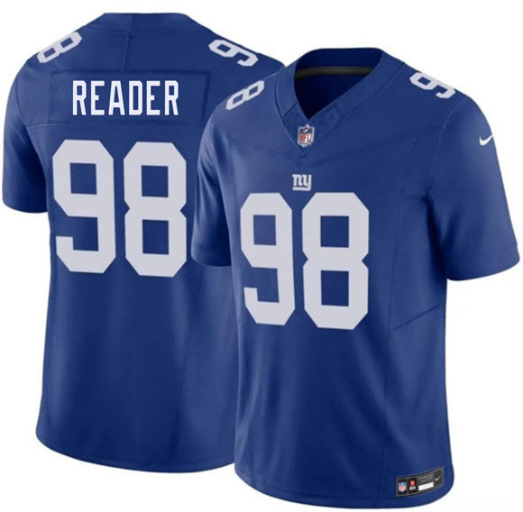 Men's New York Giants 98 D.J. Reader Blue 2026 F.U.S.E. Vapor Untouchable Limited Football Stitched Jersey