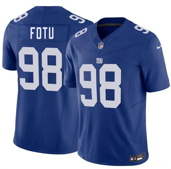 Men's New York Giants 98 Leki Fotu Blue 2026 F.U.S.E. Vapor Untouchable Limited Football Stitched Jersey