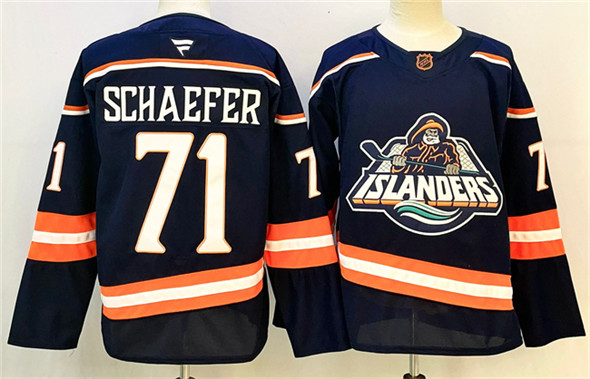 Men's New York Islanders 71 Matthew Schaefer Navy 2024 25 Stitched Hockey Jersey