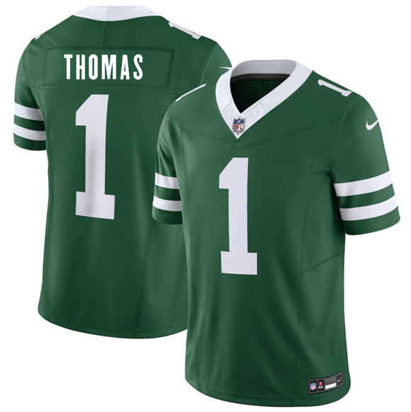 Men's New York Jets 1 Azareye'h Thomas Green 2026 Draft F.U.S.E. Vapor Untouchable Limited Football Stitched Jersey
