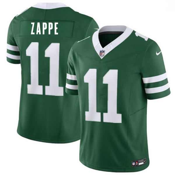 Men's New York Jets 11 Bailey Zappe Green 2026 F.U.S.E. Vapor Untouchable Limited Football Stitched Jersey
