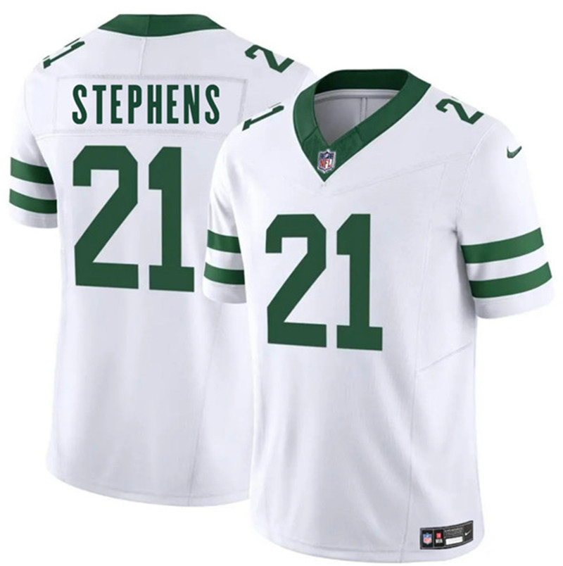 Men's New York Jets 21 Brandon Stephens White 2025 F.U.S.E. Vapor Untouchable Limited Football Stitched Jersey