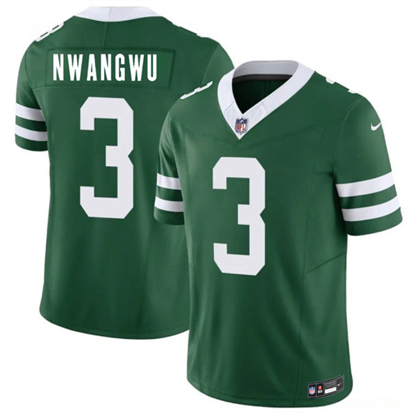 Men's New York Jets 3 Kene Nwangwu Green 2026 F.U.S.E. Vapor Untouchable Limited Football Stitched Jersey