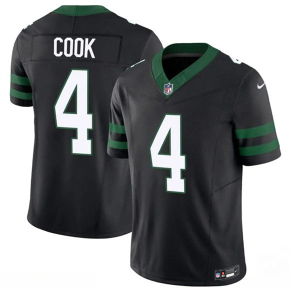 Men's New York Jets 4 Brady Cook Black 2025 F.U.S.E. Vapor Untouchable Limited Football Stitched Jersey