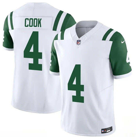 Men's New York Jets 4 Brady Cook White 2025 F.U.S.E. Classic Alternate Vapor Untouchable Limited Football Stitched Jersey
