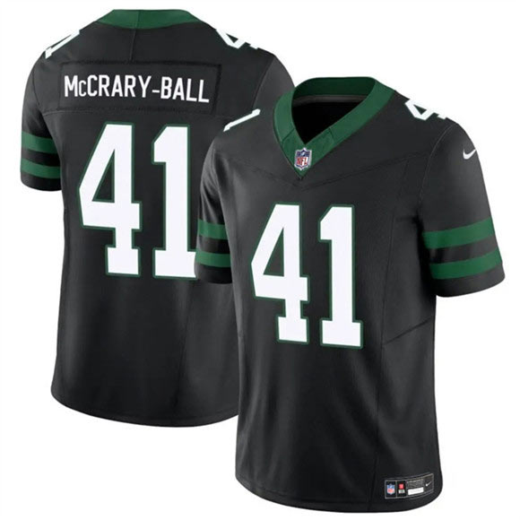 Men's New York Jets 41 Marcelino McCrary Ball Black 2025 F.U.S.E. Vapor Untouchable Limited Football Stitched Jersey