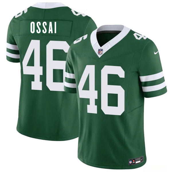 Men's New York Jets 46 Joseph Ossai Green 2026 F.U.S.E. Vapor Untouchable Limited Football Stitched Jersey