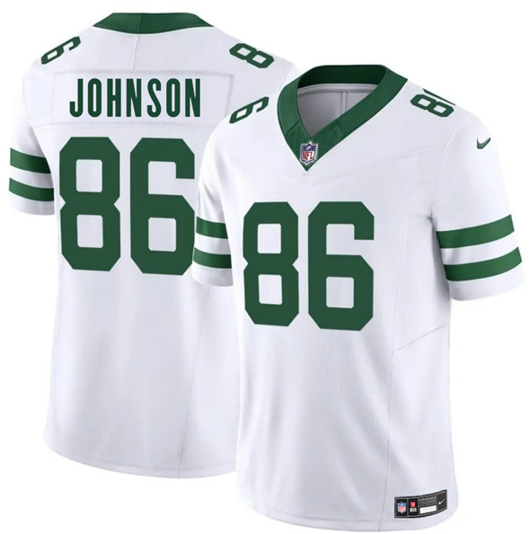 Men's New York Jets 86 Neal Johnson White 2025 F.U.S.E. Vapor Untouchable Limited Football Stitched Jersey