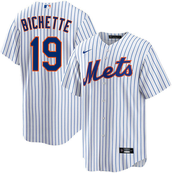 Men's New York Mets 19 Bo Bichette 2026 White Cool Base Stitched Baseball Jersey