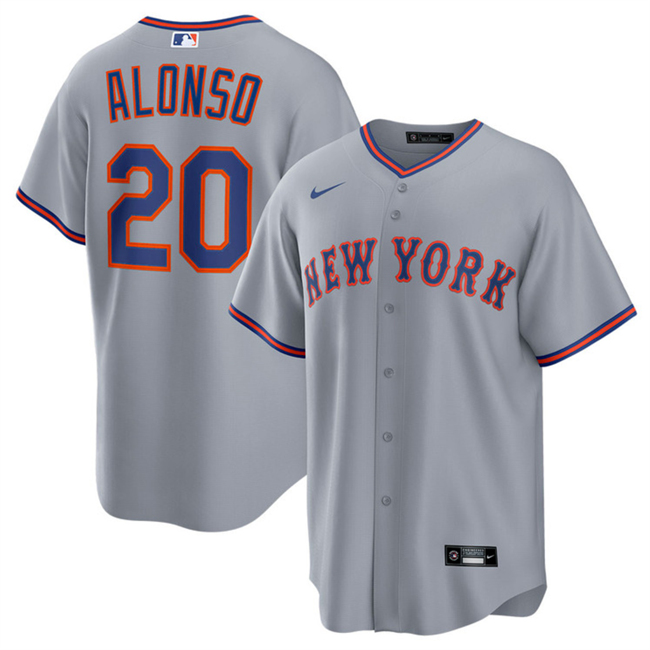 Men's New York Mets 20 Pete Alonso Gray 2025 Limited Stitched Baseball Jersey