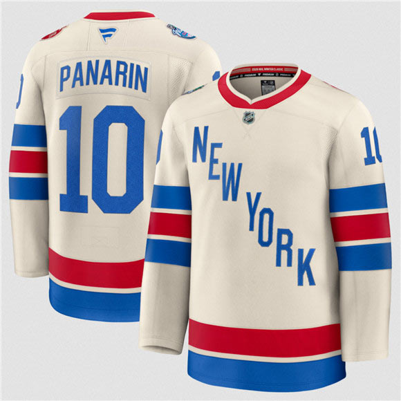Men's New York Rangers 10 Artemi Panarin Cream 2026 Winter Classic Stitched Hockey Jersey