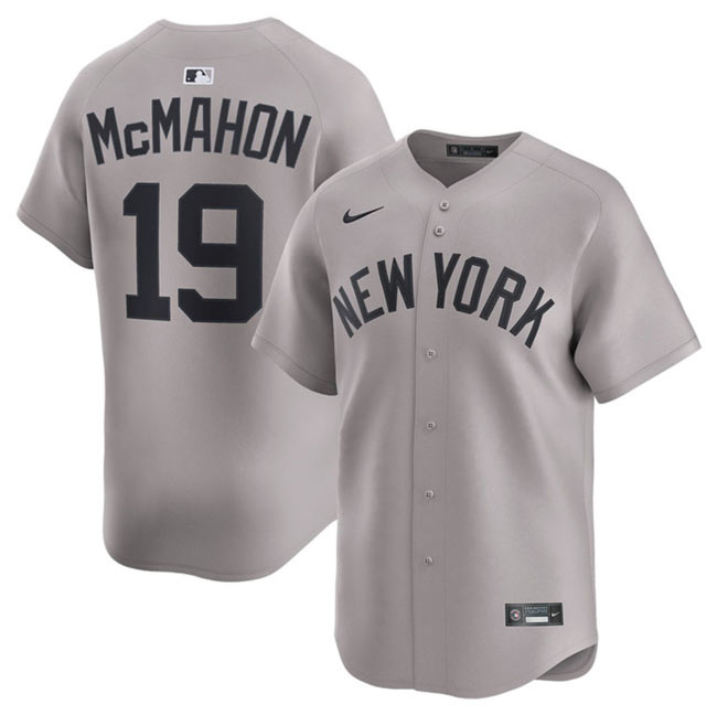 Men's New York Yankees 19 Ryan McMahon Grey 2025 Limited Stitched Baseball Jersey