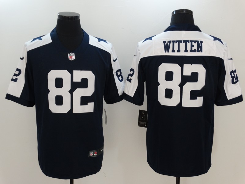 Men's Dallas Cowboys #82 Jason Witten 2017 Vapor Untouchable Limited Navy Blue Throwback Alternate NFL Jersey