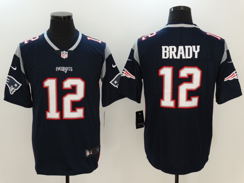 Men's England Patriots #12 Tom Brady Blue 2017 Vapor Untouchable Limited Stitched Jersey