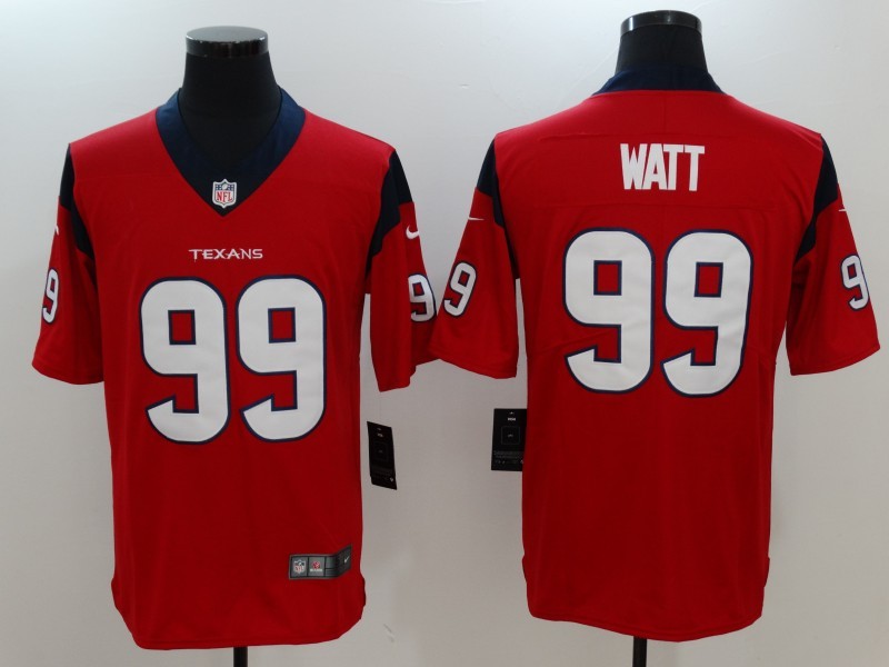 Men's Houston Texans 99 J.J Watt Red 2017 Vapor Untouchable Limited Stitched Jersey