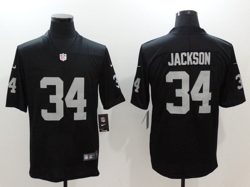 Men's Oakland Raiders #34 Bo Jackson Black 2017 Vapor Untouchable Limited Stitched Jersey