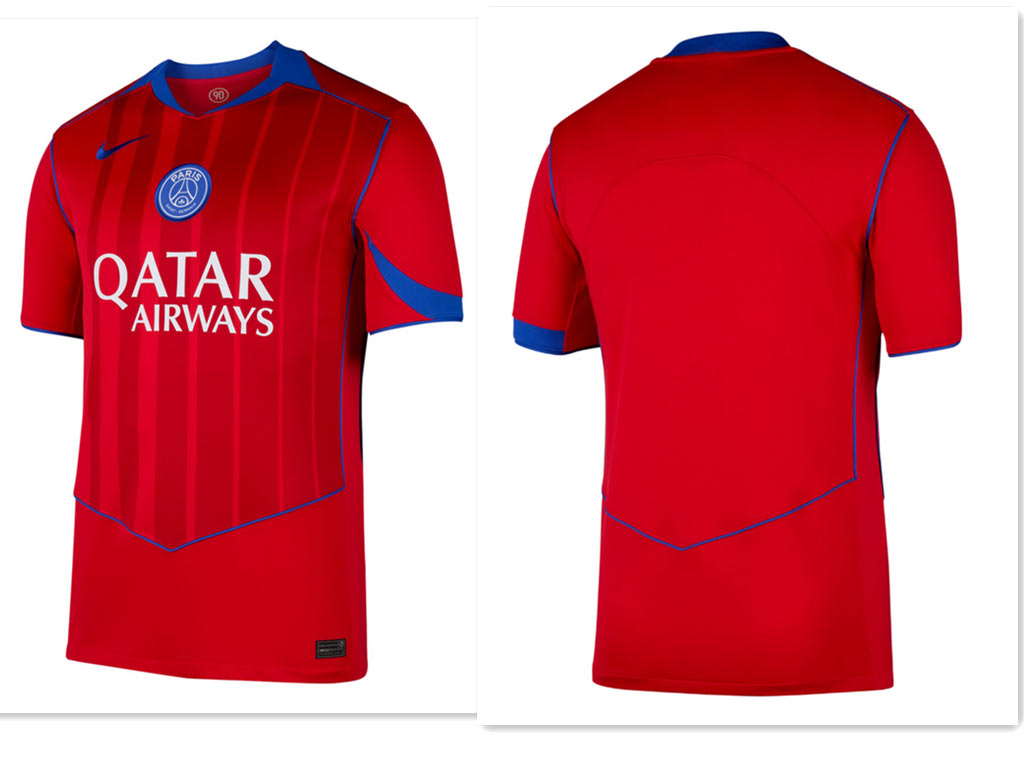 Men's Nike Paris Saint Germain Red 3rd 2025 2026 Shirt