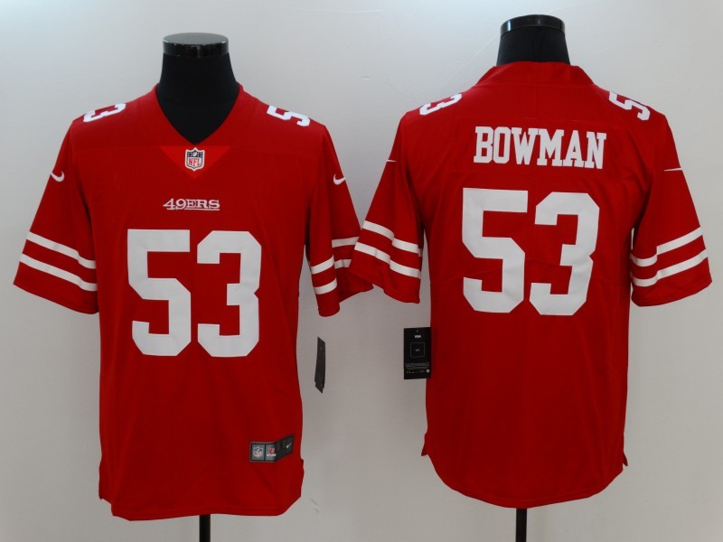 Men's San Francisco 49ers #53 NaVorro Bowman Red 2017 Vapor Untouchable Limited Stitched Jersey
