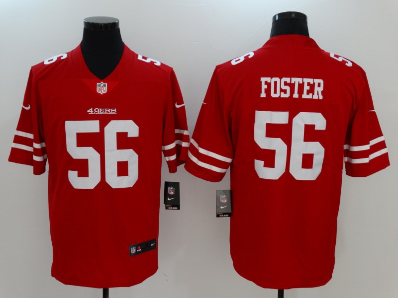 Men's San Francisco 49ers #56 Arian Foster Red 2017 Vapor Untouchable Limited Stitched Jersey