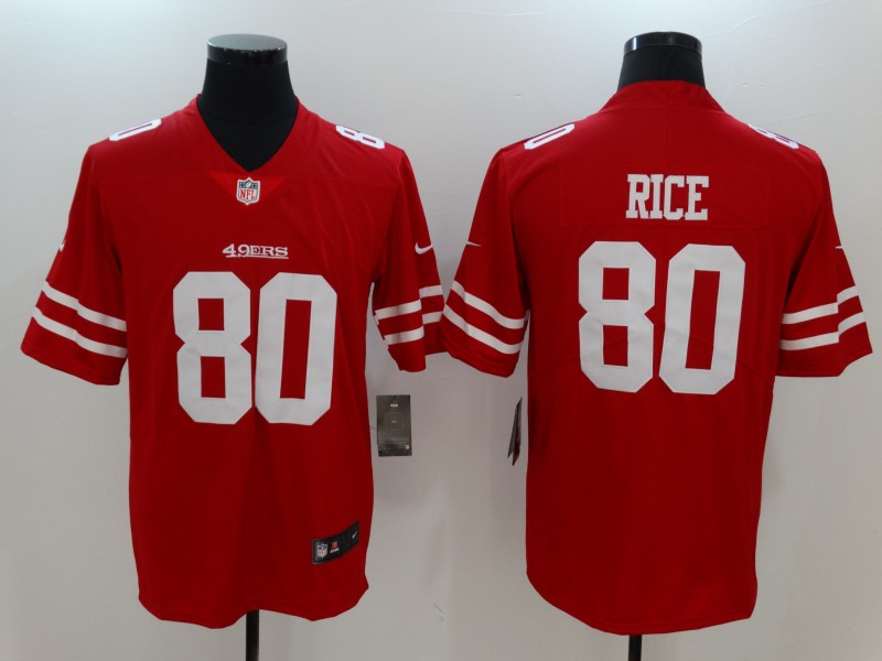 Men's San Francisco 49ers #80 Jerry Rice Red 2017 Vapor Untouchable Limited Stitched Jersey