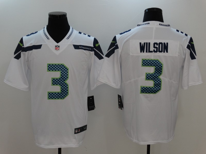 Men's Seattle Seahawks #3 Russell Wilson White 2017 Vapor Untouchable Limited Stitched Jersey