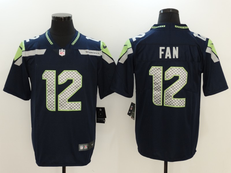 Men's Seattle Seahawks 12th Fan Blue 2017 Vapor Untouchable Limited Stitched Jersey