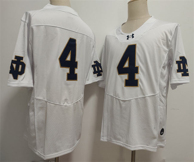 Men's Notre Dame Fighting Irish 4 Jeremiyah Love White Limited Stitched Jersey