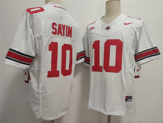 Men's Ohio State Buckeyes 10 Julian Sayin White 2025 F.U.S.E. Limited Stitched Jersey