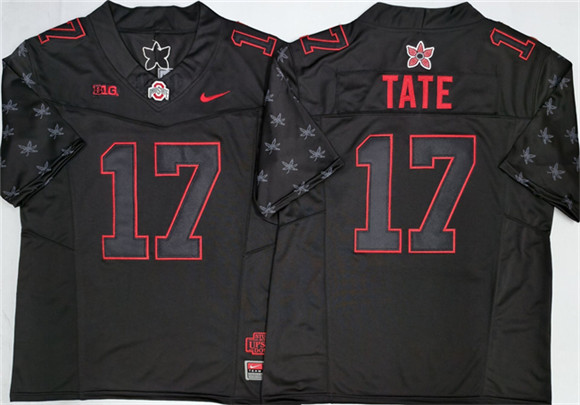 Men's Ohio State Buckeyes 17 Carnell Tate Black 2025 F.U.S.E. Limited Stitched Jersey