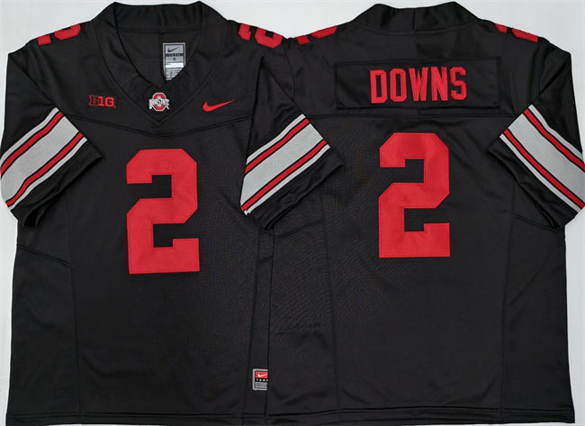 Men's Ohio State Buckeyes 2 Caleb Downs Black F.U.S.E. Limited Stitched Jersey