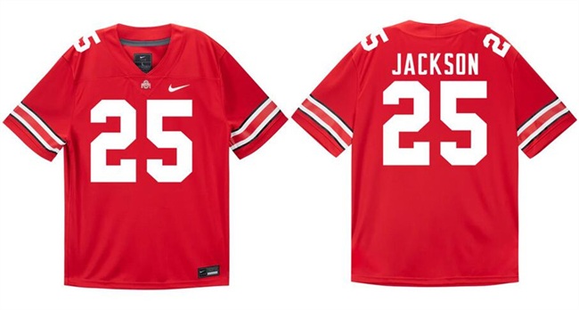 Men's Ohio State Buckeyes 25 Bo Jackson Red Stitched Football Jersey