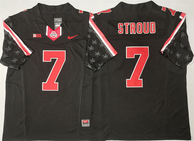 Men's Ohio State Buckeyes 7 C.J. Stroud Black 2025 F.U.S.E. Limited Stitched Jersey