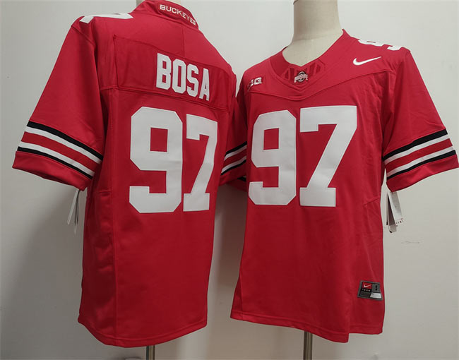 Men's Ohio State Buckeyes 97 Nick Bosa Red 2025 F.U.S.E. Limited Stitched Jersey