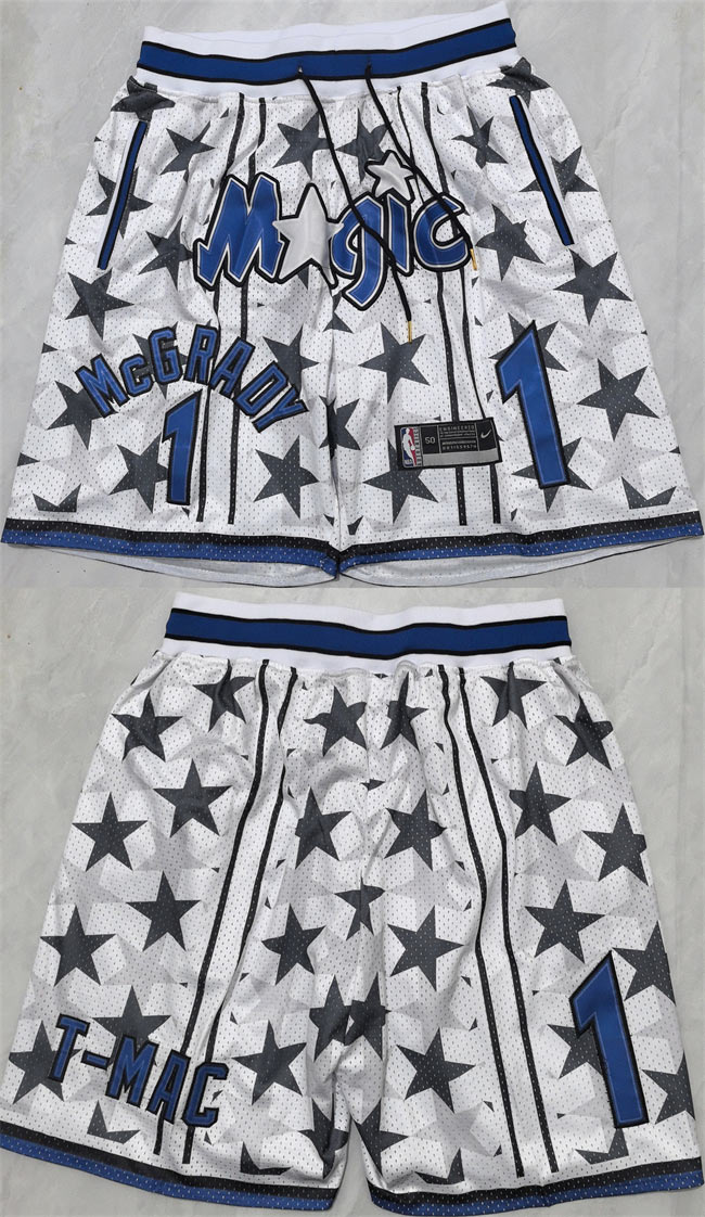 Men's Orlando Magic 1 Penny Hardaway White 2025 Shorts(Run Small)