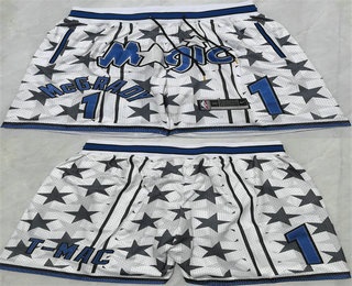 Men's Orlando Magic 1 Penny Hardaway White 2025 Shorts