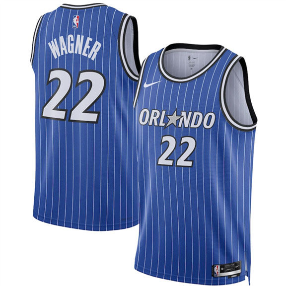 Men's Orlando Magic 22 Franz Wagner Blue 2025 Icon Edition Stitched Basketball Jersey