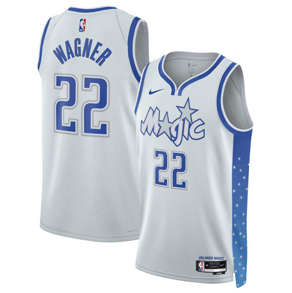 Men's Orlando Magic 22 Franz Wagner Silver 2025 26 City Edition Stitched Basketball Jersey