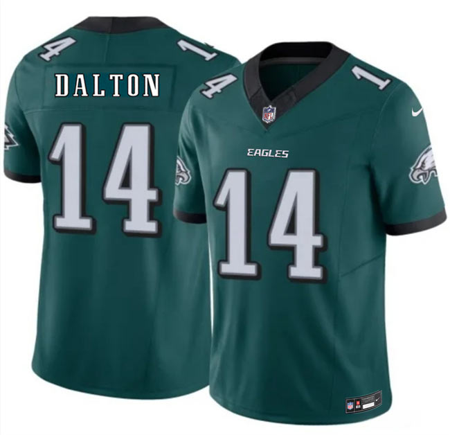 Men's Philadelphia Eagles 14 Andy Dalton Green 2026 F.U.S.E. Vapor Untouchable Limited Stitched Football Jersey