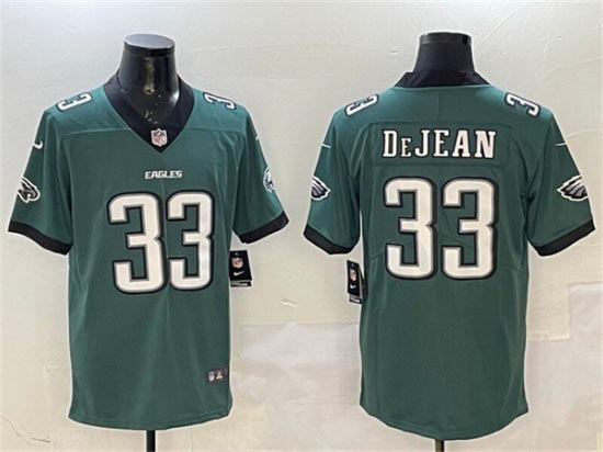 Men's Philadelphia Eagles 33 Cooper DeJean Green 2024 New Vapor Untouchable Limited Football Stitched Jersey