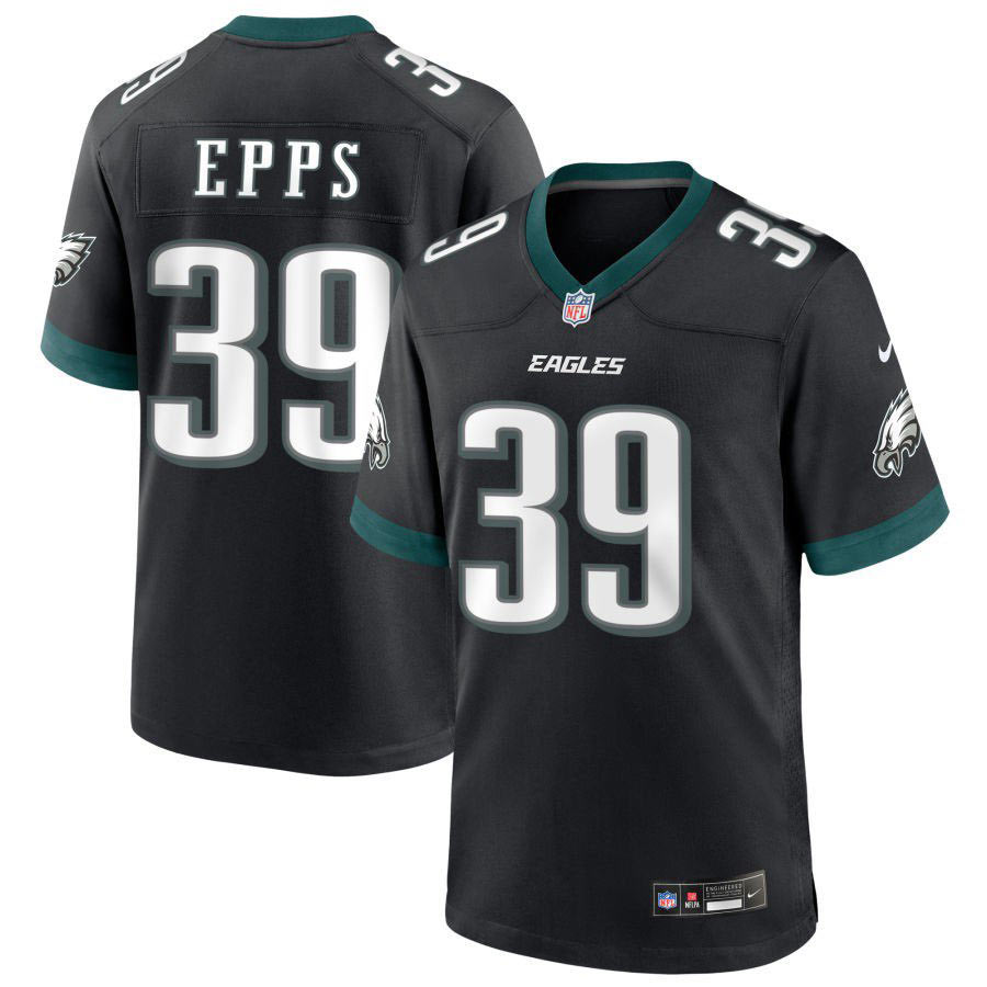 Men's Philadelphia Eagles 39 Marcus Epps Black 2025 Vapor Untouchable Limited Stitched Football Jersey
